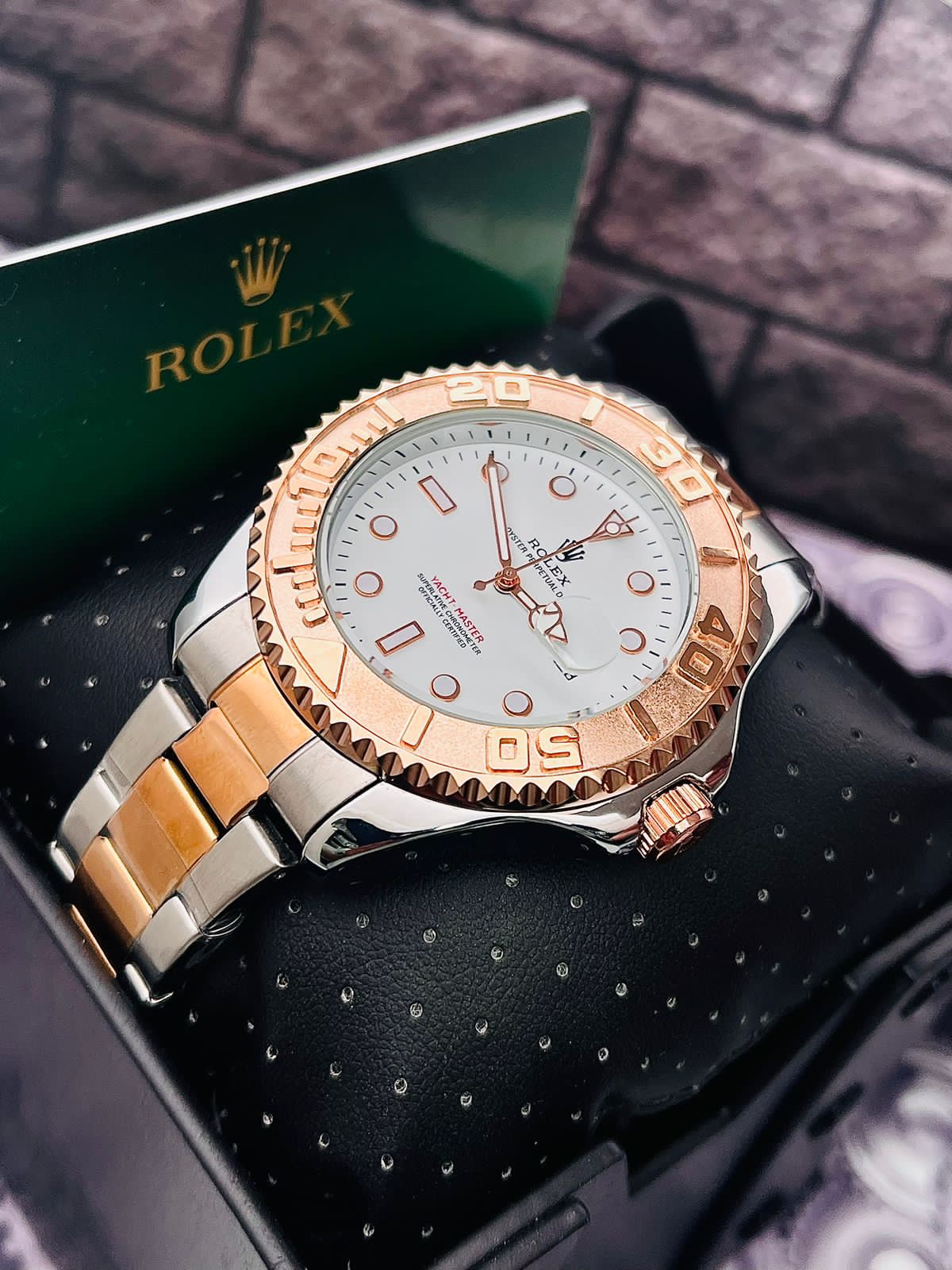 Reloj Rolex Yacht Master Bicolor-Cobre-Blanco
